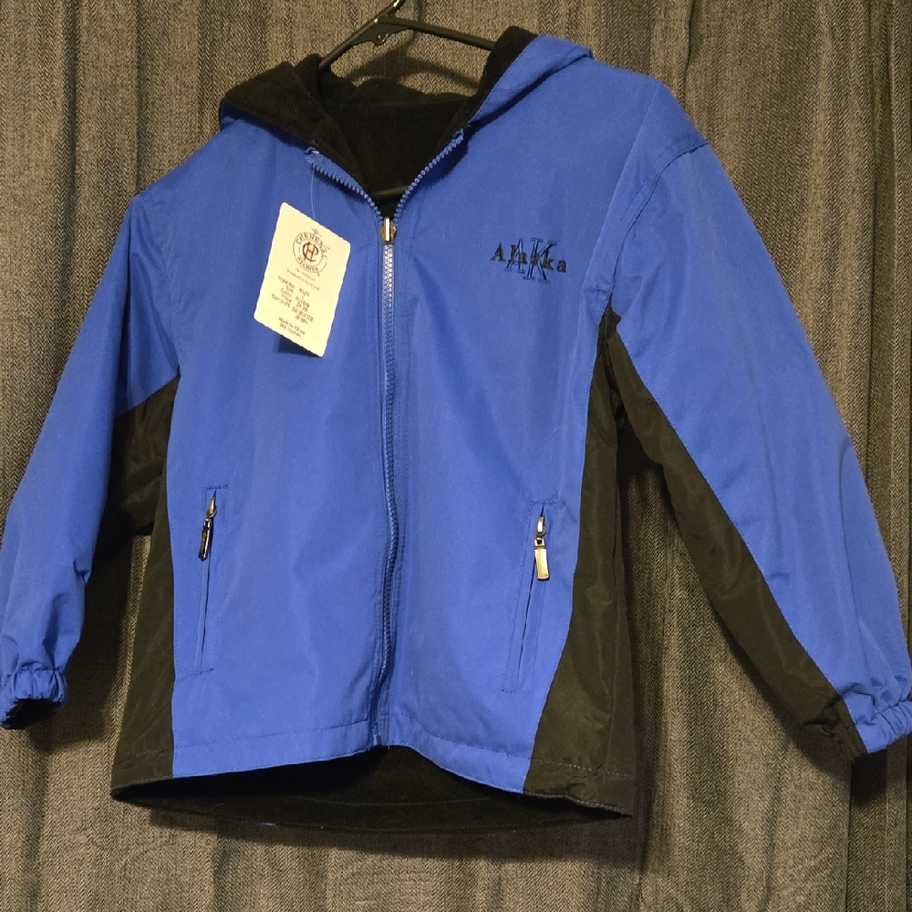 Kids Blue and Black Puffer Jacket